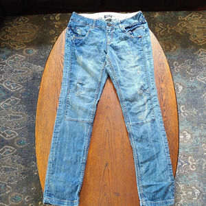 Allen B. Moto Style Medium Wash Skinny Jeans Size Women's 10